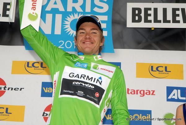 Heinrich Haussler (Garmin-Cervelo) remains in the green points leader's jersey.