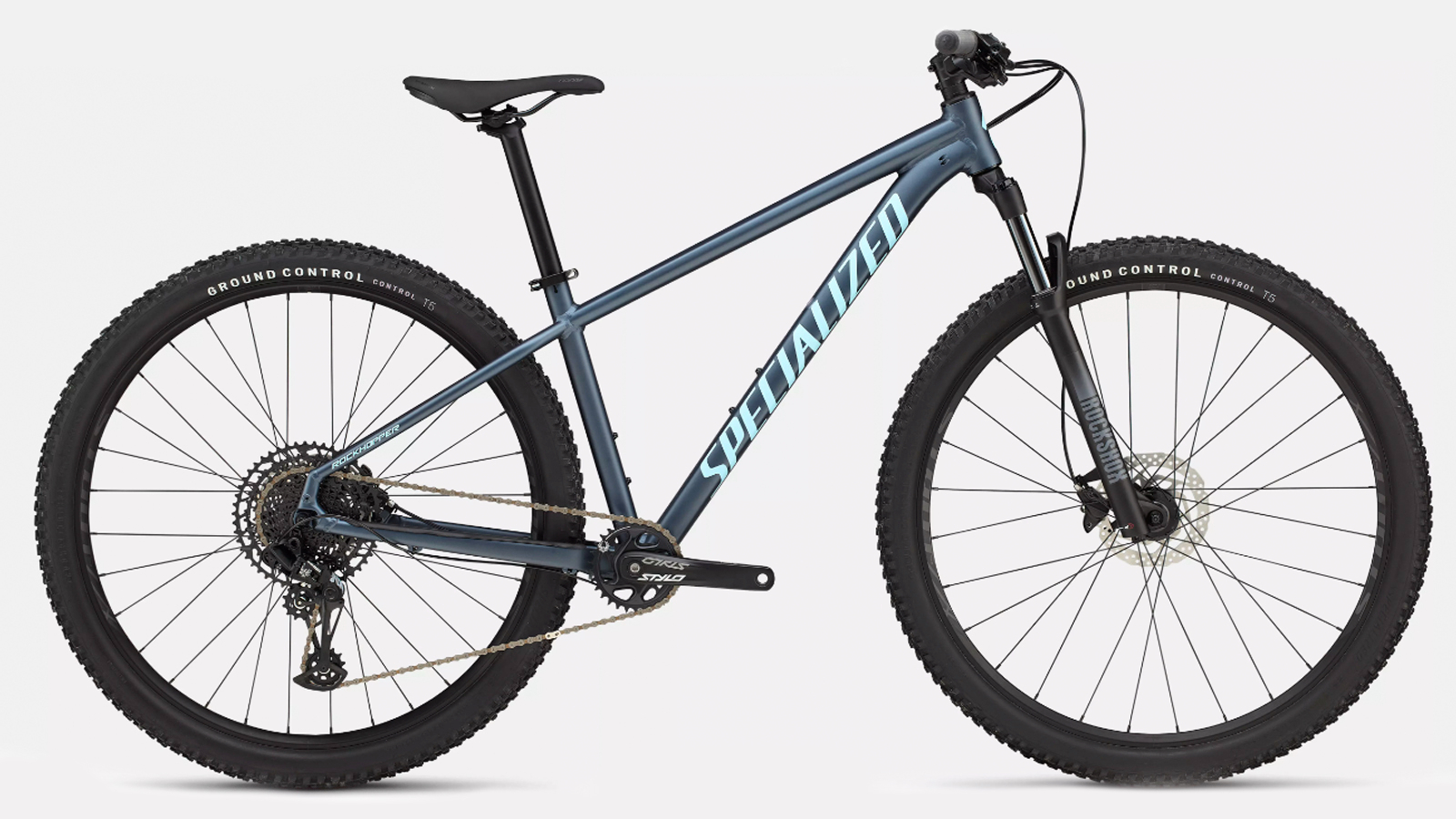 A Specialized Rockhopper Expert on a grey bakc
