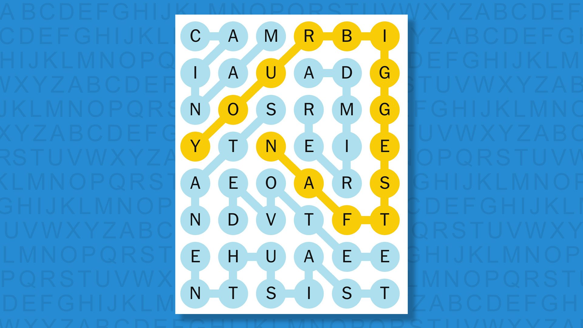 إجابات NYT Strands للعبة 733 على خلفية زرقاء