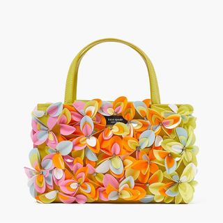 Floral embellished handbag