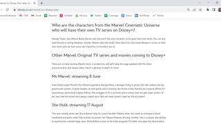 A screenshot showing the leaked release date for Marvel Studios' She-Hulk TV show