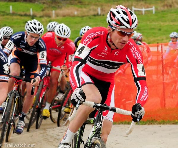 Dylan McNicholas (Cyclocrossworld.com) got the hole-shot today