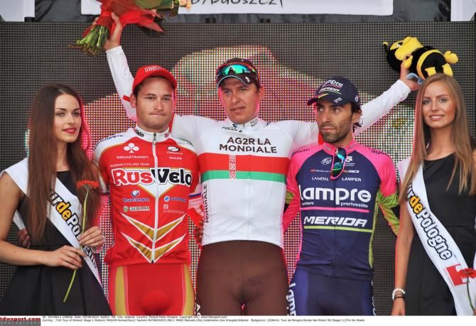 The stage 1 podium