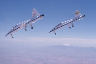 Two T-38 Jets Dive