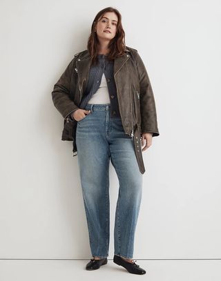 Madewell, The Plus Curvy '90s Straight Jean In Rondell Wash: Crease Edition