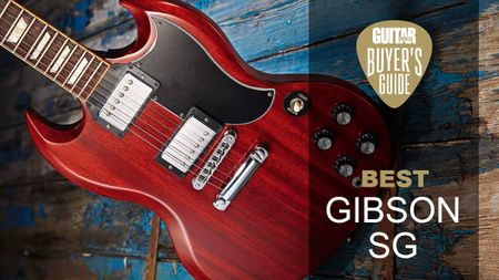 Gibson SG 61 Standard with blue wooden background