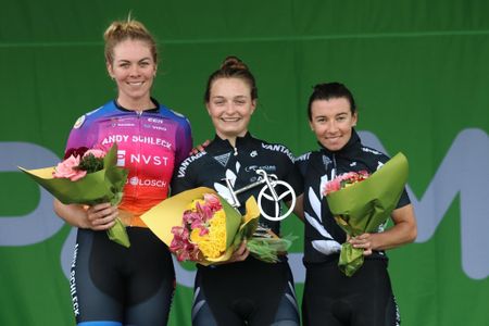 Olivia Ray tops the podium at the 2021 Gravel and Tar Classic