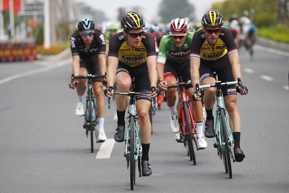 LottoNL-Jumbo riders on the front at Tour of Guangxi