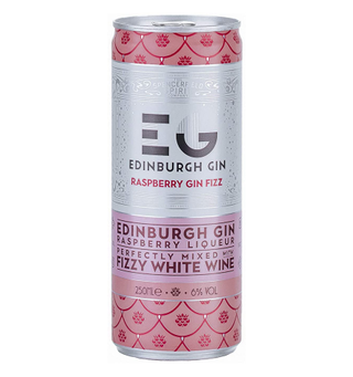Edinburgh Gin Raspberry Gin Fizz Ready To Drink Cans, 12 x 250ml