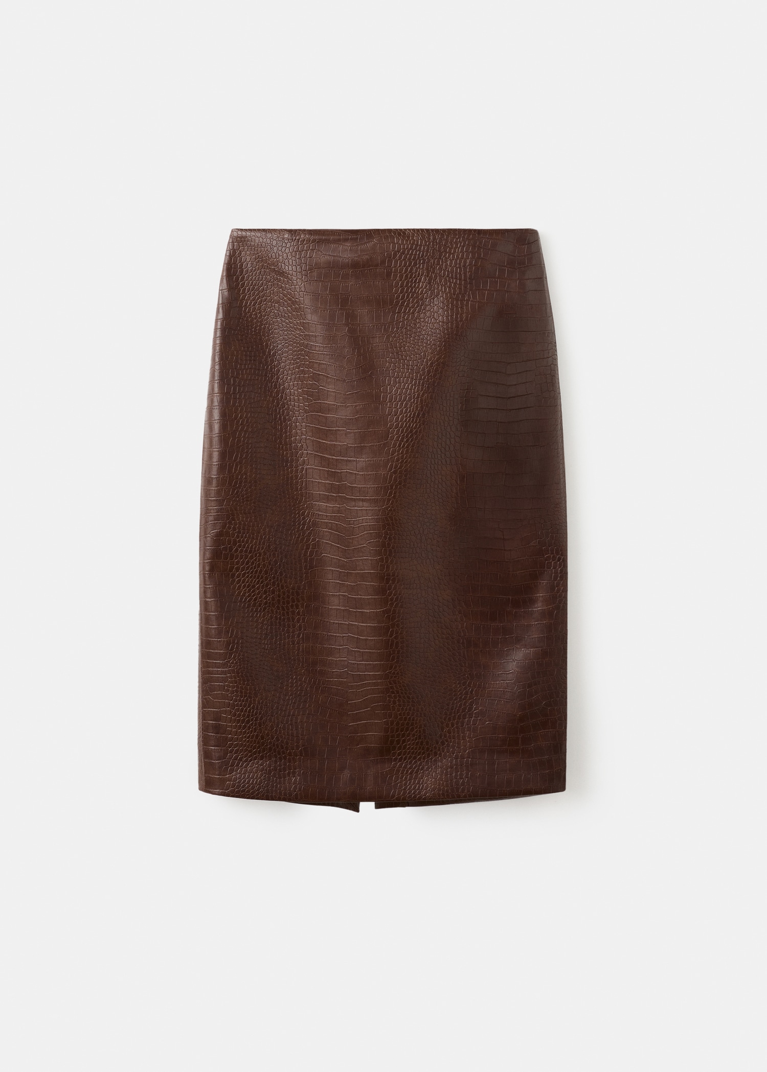 Croc-Effect Midi-Skirt - Women | Mango Usa