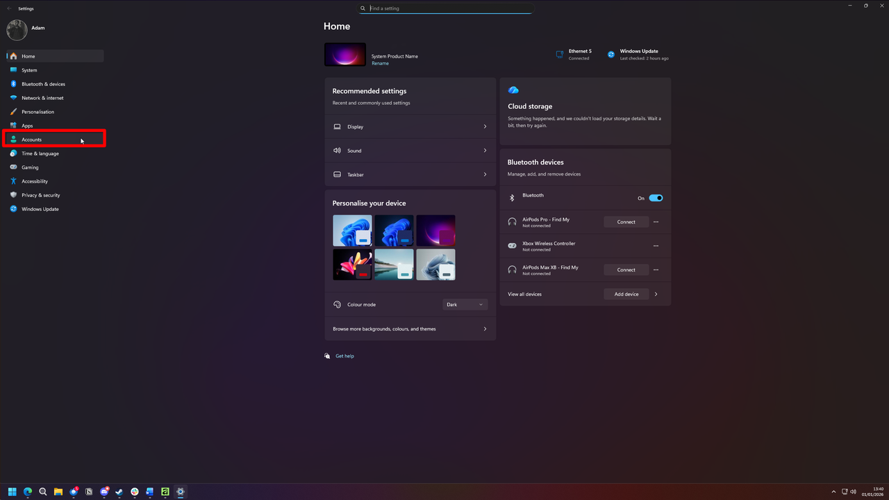 Windows 11 settings