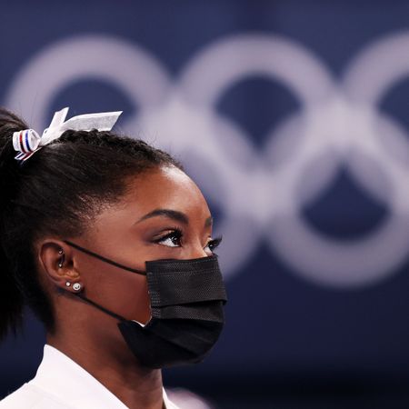 tokyo, japan july 27 simone biles of team united states looks on during the womens team final on day four of the tokyo 2020 olympic games at ariake gymnastics centre on july 27, 2021 in tokyo, japan photo by laurence griffithsgetty images