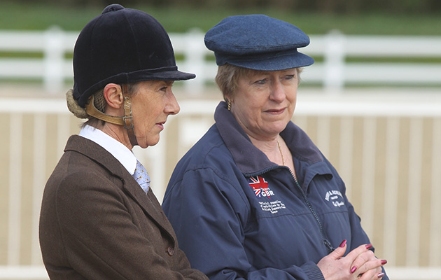 Brook Farm Spring Show 2014. Jayne Ross and Carol Bardo in the small Hunter class