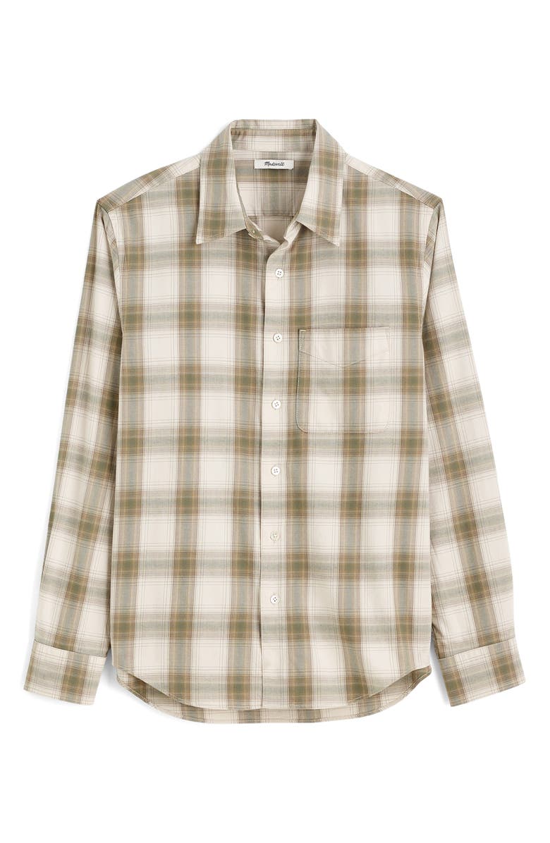 Plaid Patch Pocket Button-Up Shirt