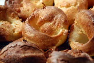 close up of yorkshire puddings
