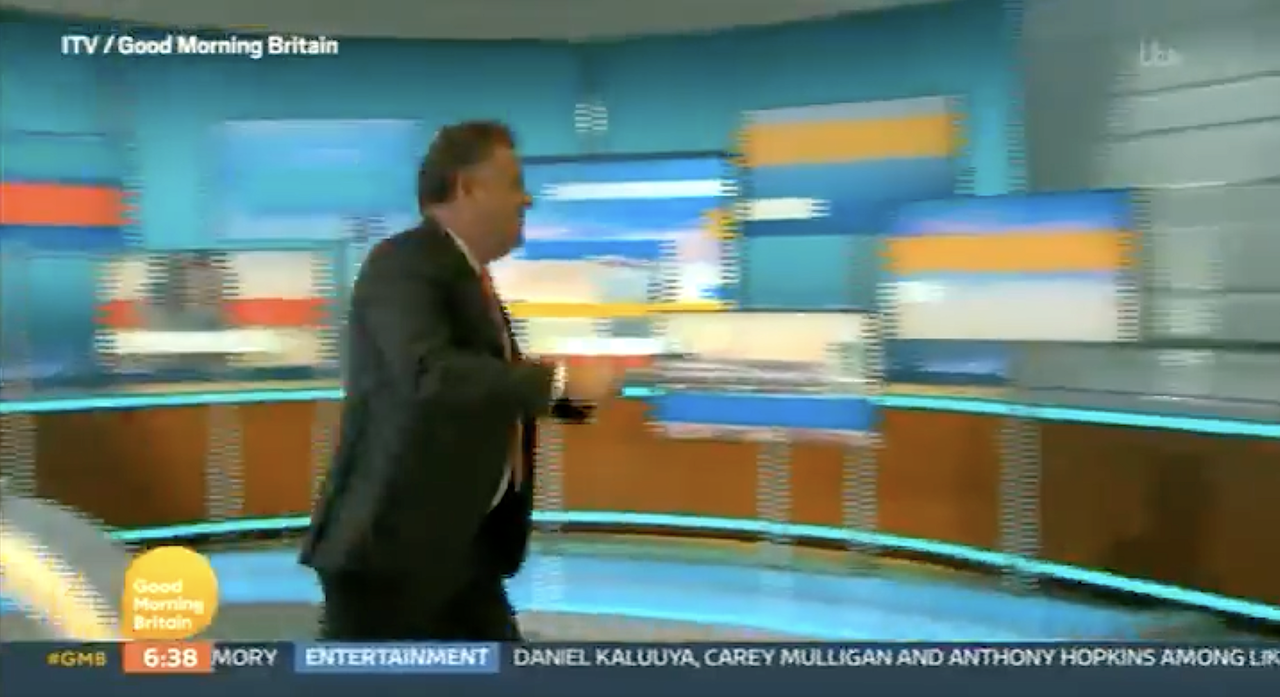 Piers Morgan storms off set