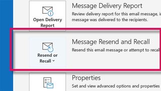 An email recall button in Microsoft Outlook