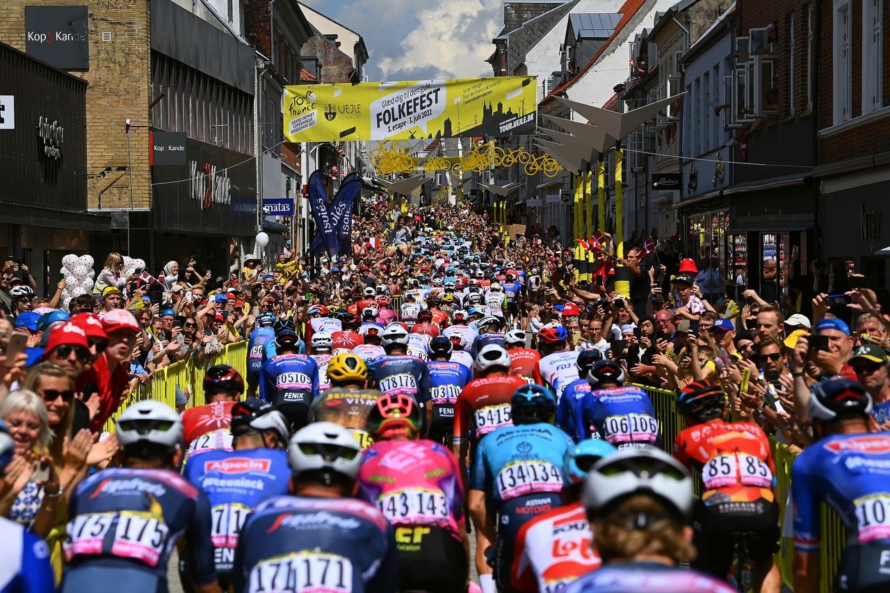 The peloton at the Tour de France