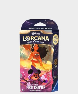 Disney Lorcana starter deck box on a plain background