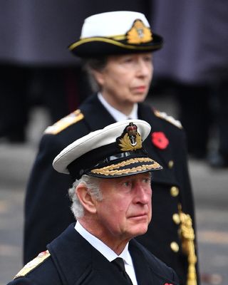 King Charles and Princess Anne pay their respects to their mother