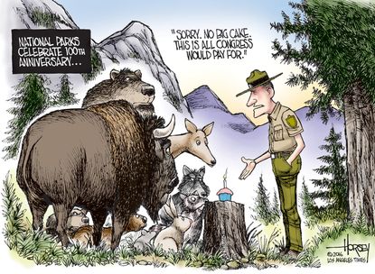 Editorial Cartoon U.S. National parks have low funding