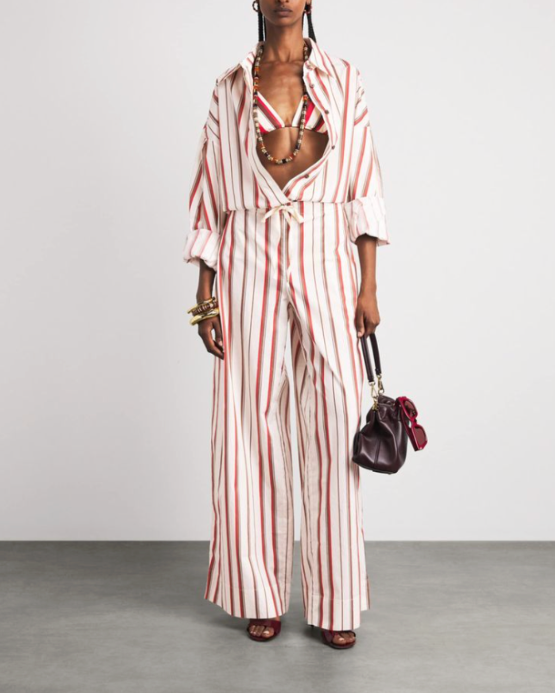 SIR., Sir. Stripe Drawstring Alva Trousers
