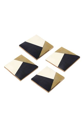 Set of four Deco Gold Inlay coasters, £21.95, Graham & Green