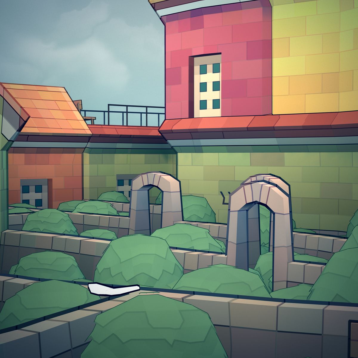 Townscaper town from various angles