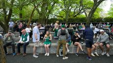 Patrons at The Masters eating prior to day two of the 2024 tournament at Augusta National
