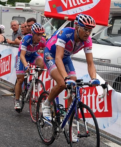 Marzio Bruseghin (Lampre) finished alongside team-mate Damiano Cunego.