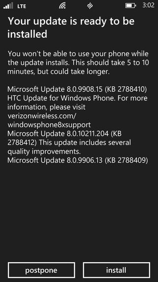 Verizon HTC 8X Update