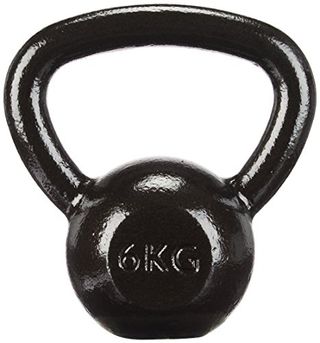 Amazon Basics Cast-Iron Kettlebell, 6kg, Black