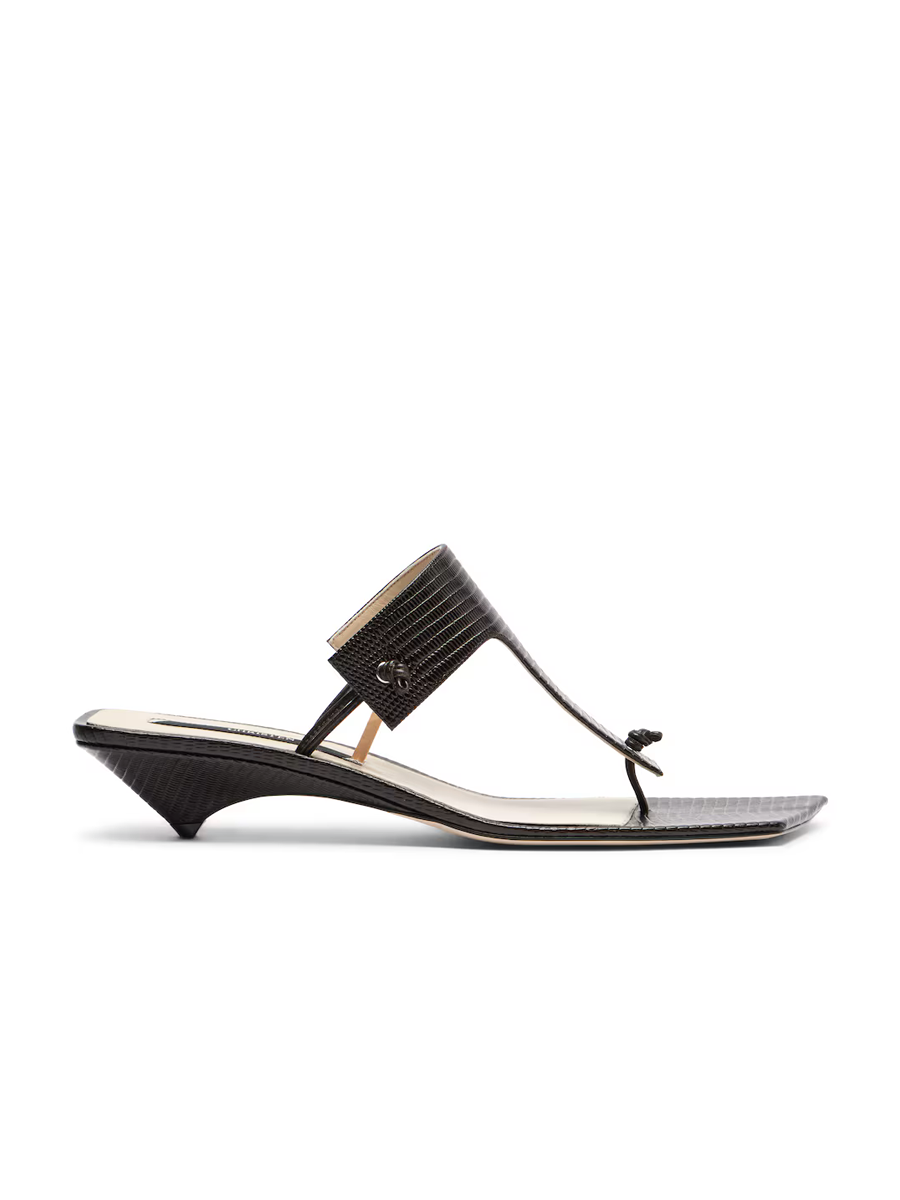 Christen, Edge Snake-Effect Leather Mules