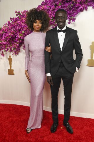 Wendy Thembelihle Juel and Khaby Lame at the 96th Annual Oscars held at Ovation Hollywood on March 10, 2024 in Los Angeles, California.