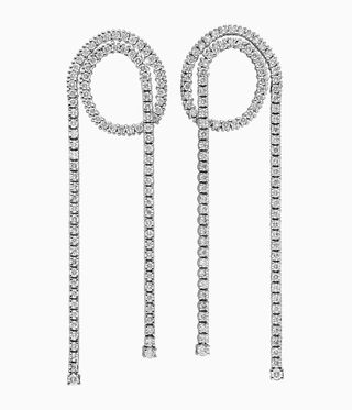 Image of long diamond earrings