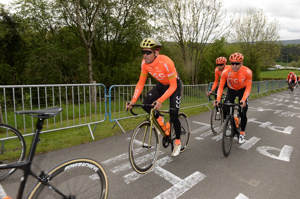 Greg Van Avermaet (CCC Team) prepares for Liege-Bastogne-Liege