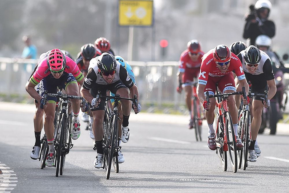 Cavendish hit out early but had the speed to win