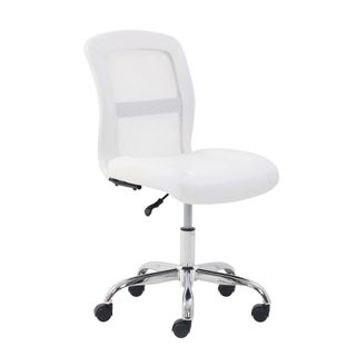 Vinyl Mesh Task Office Chair in white