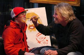 Lil' Chris with Richard Branson in 2007