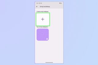 A screenshot showing how to create and set emoji wallpapers on Google Pixel devices