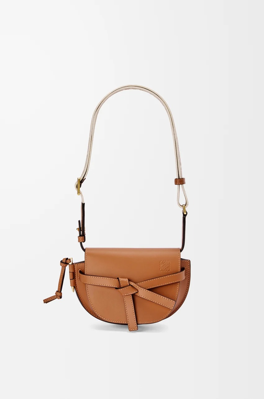 Loewe, Small Gate bag in soft calfskin and jacquard