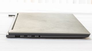 Left-hand view of the Lenovo Yoga 9i 14in (Shadow Black)