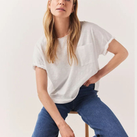 Boxy Front Pocket Jersey Tee| Was £59, now £34.50 at The White Company (save £23.60)