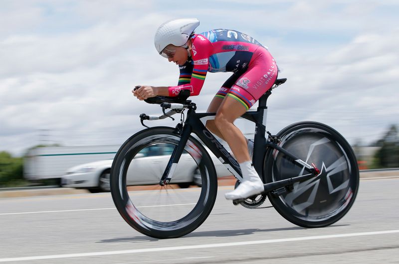 Former world champion against the clock, Amber Neben (Visit Dallas-Noise 4 Good)