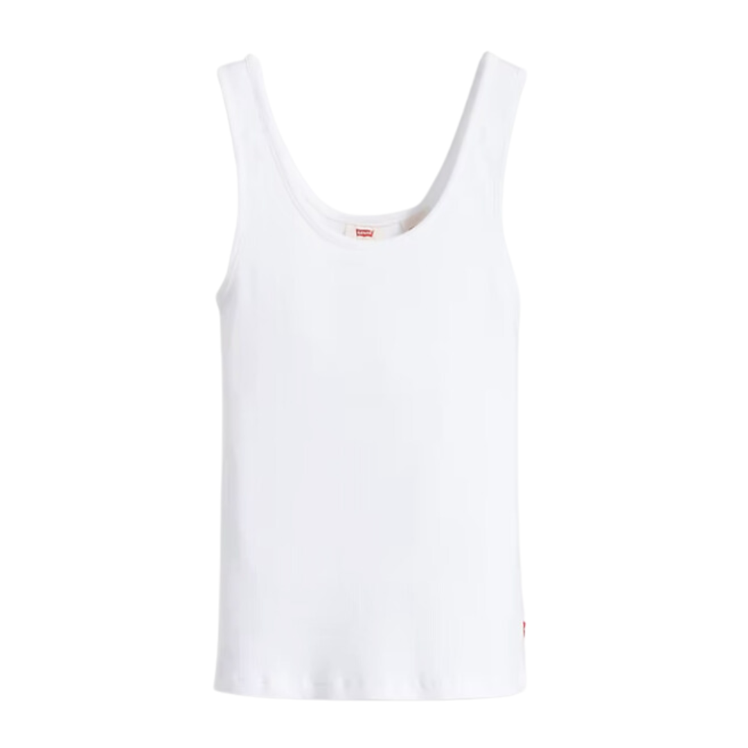 outfit sandwiching: white tank top
