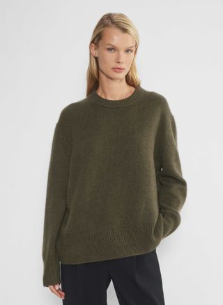 Plush Cashmere Oversized Crew Sweater