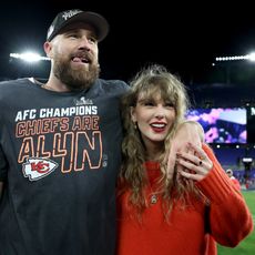 Travis Kelce and Taylor Swift after Kansas City Chiefs game