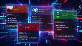 A selection of different Xbox Social Clubs.