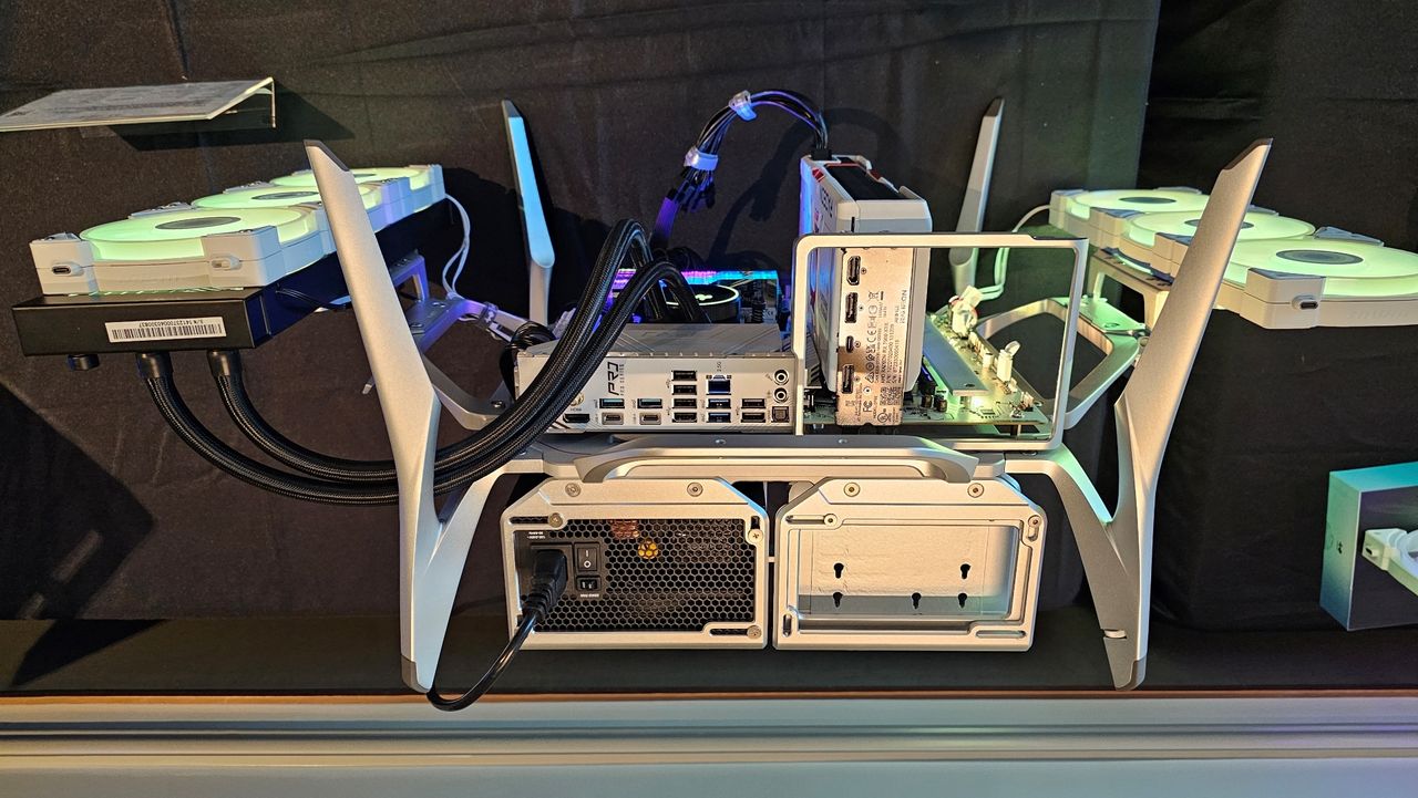 InWin Shift open frame chassis (Rear I/O view)
