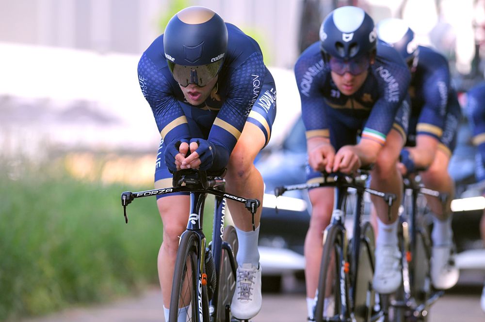 Lasse Norman Hansen of Denmark and Team Aqua Blue Sport